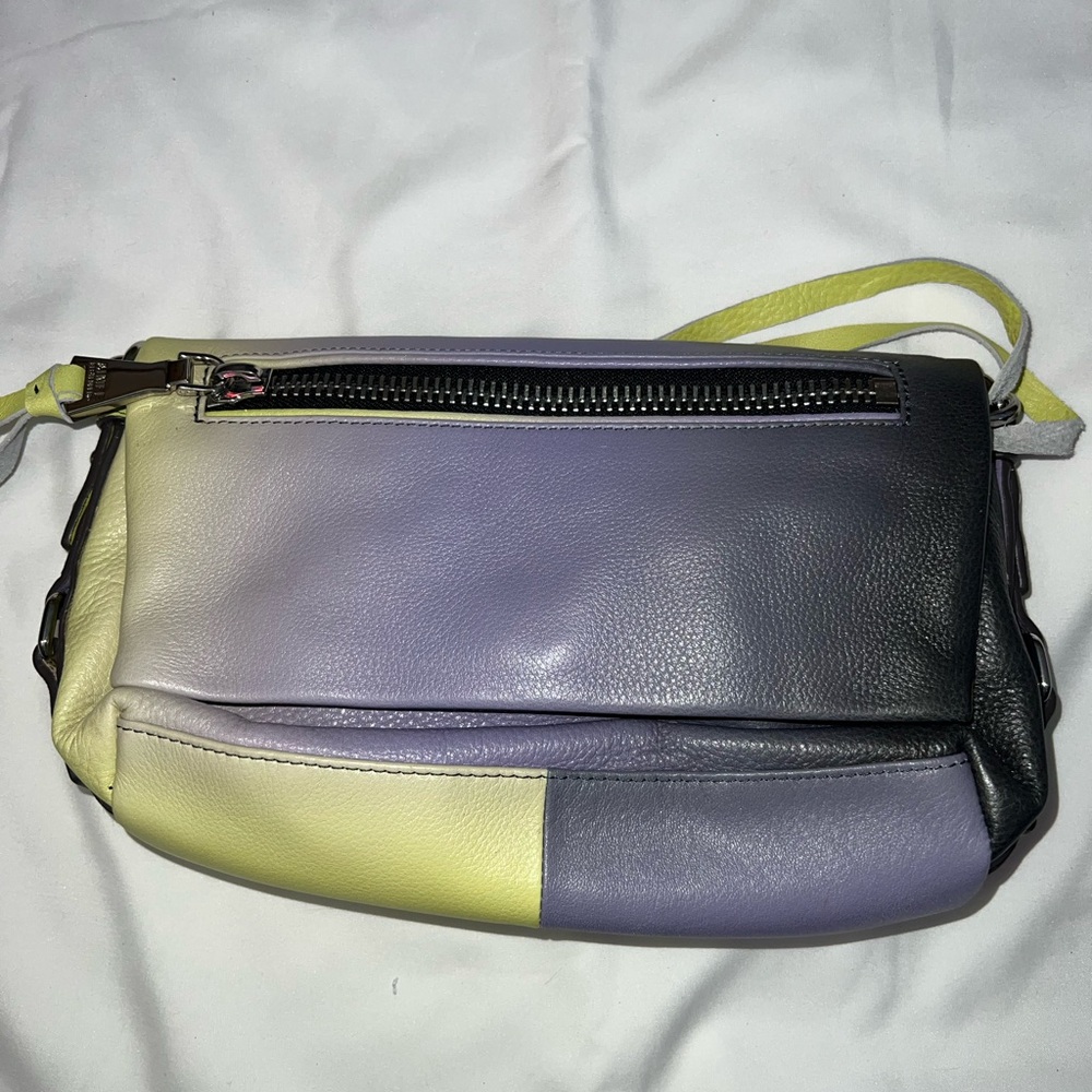 Aimee Kestenberg Black, Purple, and Yellow Crossbody Bag